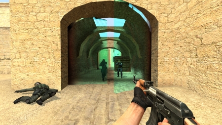 Прозрачные двери на карте de_dust2 и de_dust в CSS