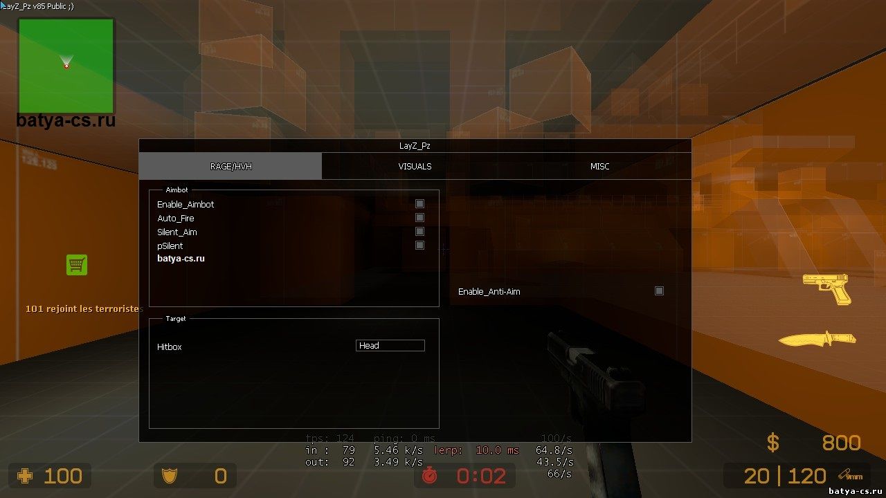 Аим (aimbot) для CSS v88 v89 (LAYZ PZ PUBLIC)